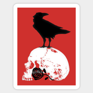 The Raven and the Black Rose Sticker